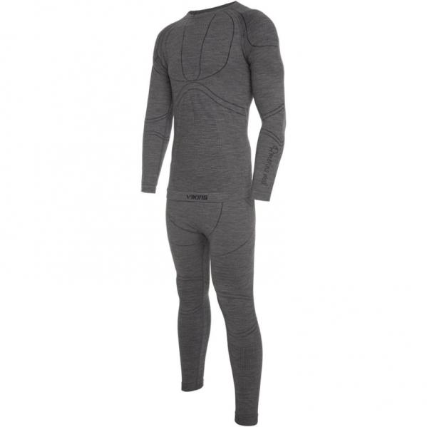 VIKING Bielizna termoaktywna męska LAN PRO MERINO MAN SET 500/22/7575 dark grey-XL