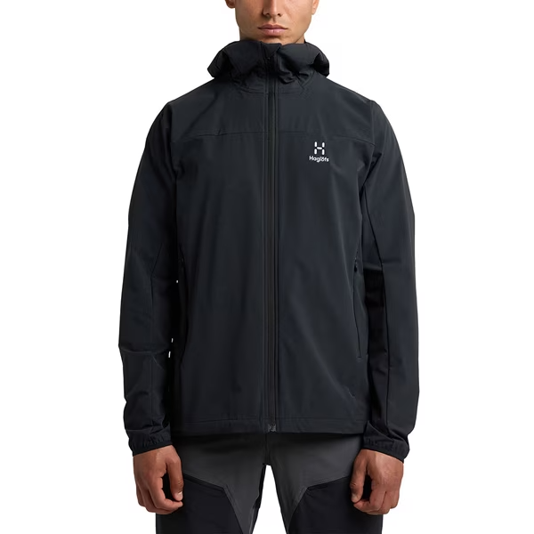 HAGLOFS Kurtka softshell męska MORAN SOFTSHELL HOOD MEN true black-M