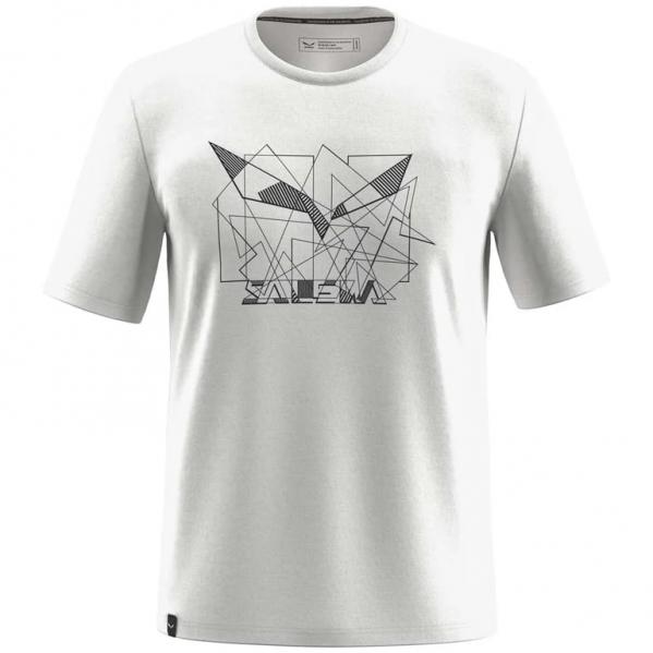 SALEWA Koszulka męska Eagle Geometric T-Shirt M optical white-M