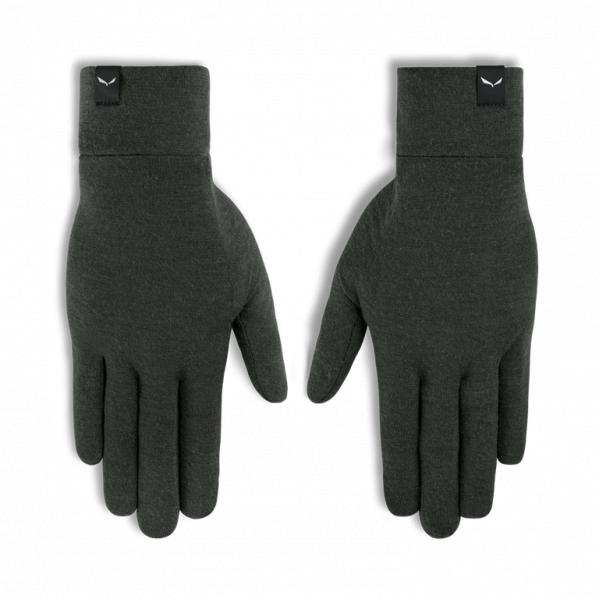 SALEWA Rękawice merino Cristallo liner gloves dark olive r.M