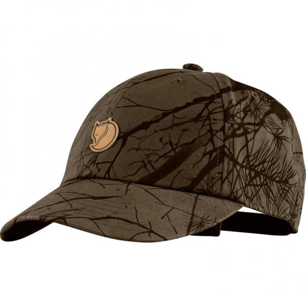 FJALLRAVEN Czapka z daszkiem LAPPLAND CAMO CAP dark olive camo-L/XL