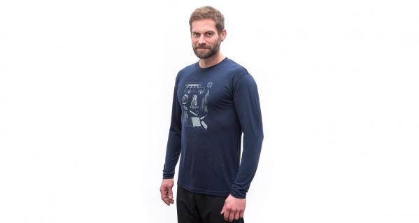SENSOR Koszulka męska Merino Active Outside Tee LS Men deep blue-M