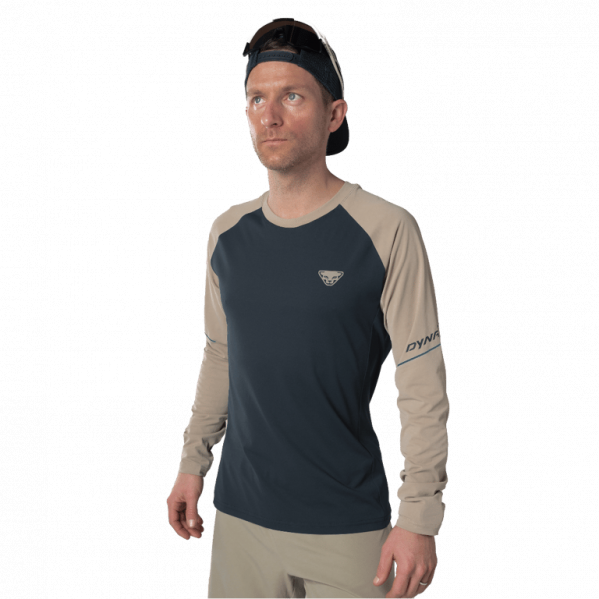 DYNAFIT Koszulka męska Alpine Pro M L/S Tee blueberry/rock khaki-M