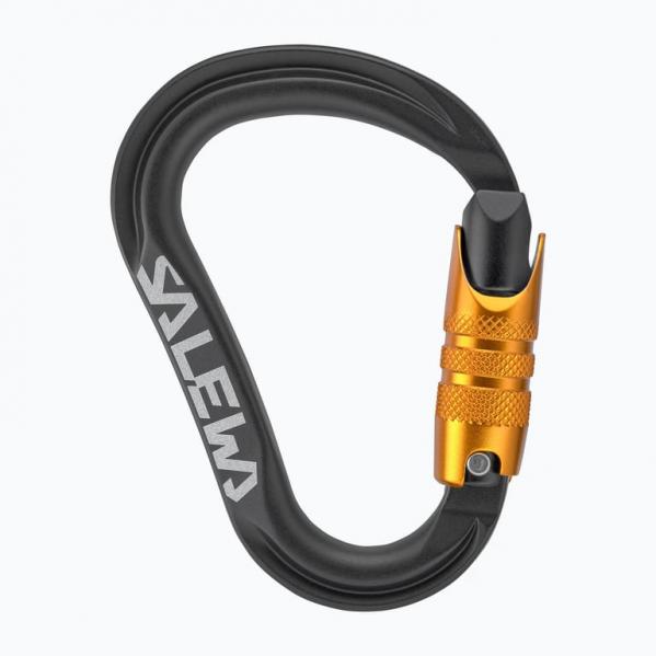 SALEWA Karabinek Ortles HMS C3 S Carabiner black/orange