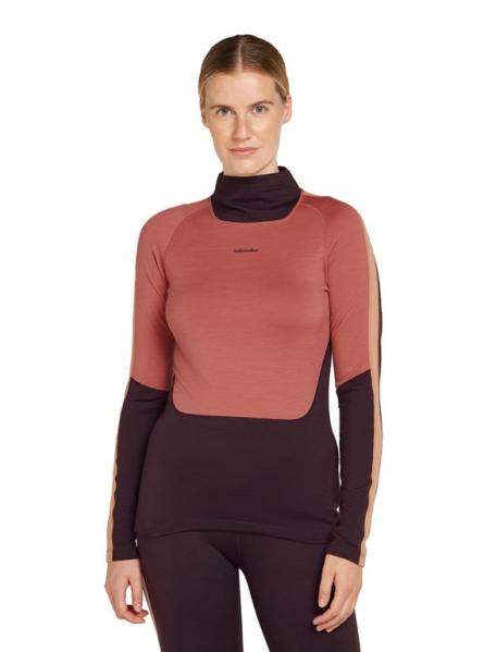 ICEBREAKER Koszulka termoaktywna damska Women 200 Oasis Sonebula LS High Neck bittersweet/cedar/felds/cb-L