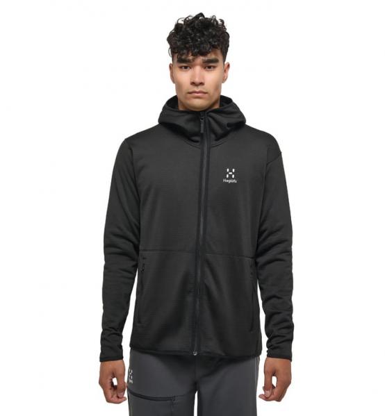 HAGLOFS Bluza męska Mulet Mid Hood Men true black-XL