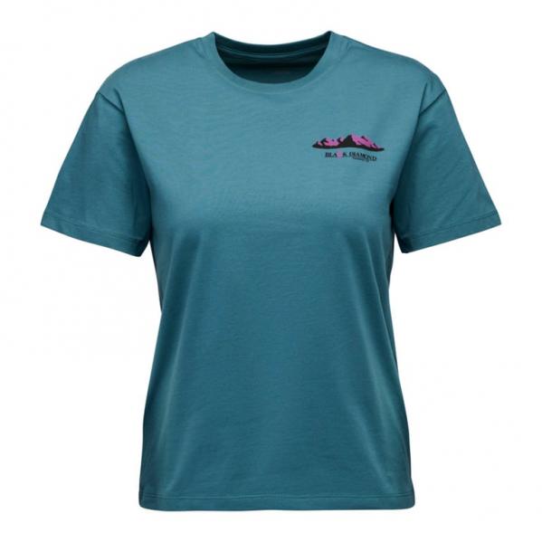 BLACK DIAMOND Koszulka damska W Mountainscape SS Tee creek blue-L