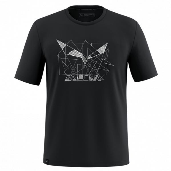 SALEWA Koszulka męska Eagle geometric t-shirt black out-L