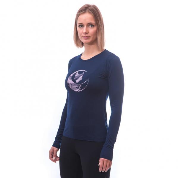 SENSOR Koszulka damska MERINO ACTIVE PT TEE LS WOM deep blue fox-S