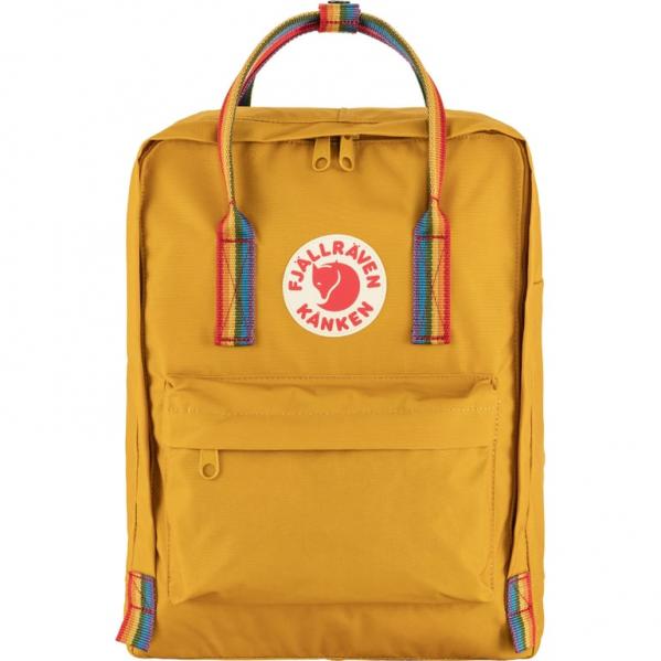 FJALLRAVEN Plecak Kanken Rainbow ochre-rainbow pattern