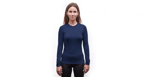 SENSOR Koszulka termoaktywna damska Merino Active Tee LS Wom deep blue-S