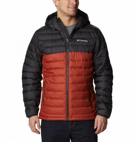 COLUMBIA Kurtka męska Powder Lite Hooded Jacket warp red shark-S