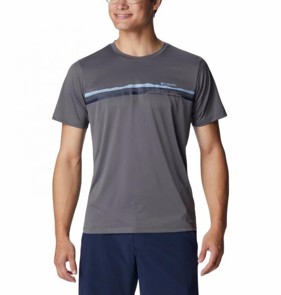 COLUMBIA Koszulka męska COLUMBIA HIKE GRAPHIC SS TEE City Grey Streamlined Graphic-S