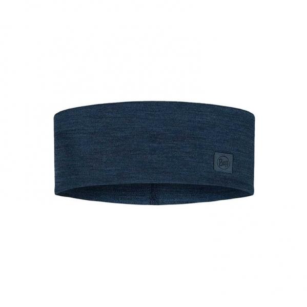 BUFF Opaska MERINO WIDE HEADBAND solid night blue