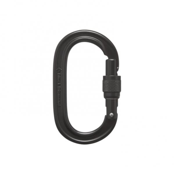 BLACK DIAMOND Karabinek Oval Keylock Screwgate Carabiner black