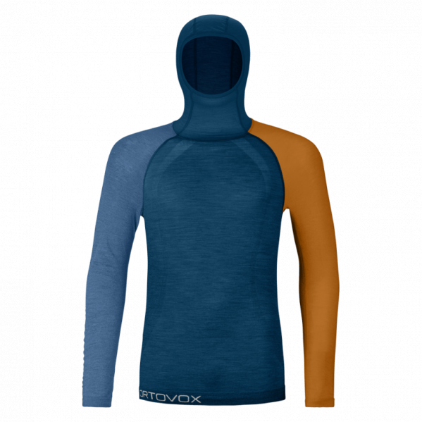 ORTOVOX Bluza merino męska 120 COMP LIGHT HOODY petrol blue-M