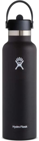 HYDRO FLASK Butelka STANDARD MOUTH FLEX STRAW CAP 621 ml black