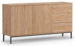 SELSEY Komoda dwudrzwiowa Perila 150 cm z szufladami hikora