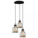 SELSEY Lampa wisząca Trunica x3 kaskada czarna