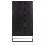 SELSEY Komoda metalowa Rondan w stylu industrialnym 160x80 cm czarna