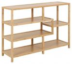 SELSEY Regał Handar bambusowy asymetryczny z czterema półkami 114x35x78,6 cm
