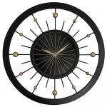 SELSEY Zegar ścienny Orbit 60 cm czarno-złoty