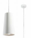 SELSEY Lampa wisząca Siegg z ceramiki średnica 16 cm biała