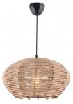 SELSEY Lampa wisząca Foggler jutowy klosz średnica 35 cm