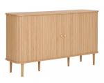 SELSEY Komoda dwudrzwiowa Nikko 140 cm jasnobrązowy lamele
