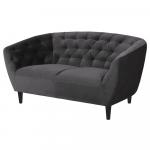 SELSEY Sofa dwuosobowa Buzet ciemnoszary welur
