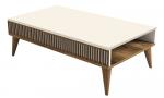 SELSEY Stolik kawowy prostokątny Instiny 105x60 cm orzech/kremowy
