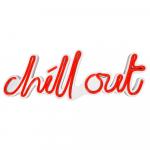 SELSEY Neon na ścianę Letely z napisem Chill Out czerwony