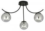 SELSEY Lampa sufitowa Bassony czarna/grafitowa x3