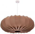 SELSEY Lampa wisząca Cafee średnica 66 cm mokka z białą podstawą