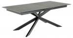 SELSEY Stół do jadalni Shimess ceramiczny blat o wzorze czarnego betonu 200-240 cm