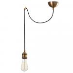 SELSEY Lampa sufitowa Pabella podwieszana vintage złota