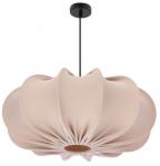 SELSEY Lampa wisząca Cafee średnica 52 cm frappe z czarną podstawą
