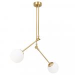 SELSEY Lampa wisząca Nizatic x2 antyczne złoto/biały
