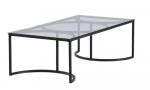 SELSEY Stolik kawowy Shinnous prostokątny blat 70x140 cm/ stalowa podstawa