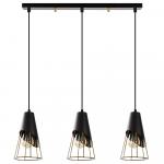 SELSEY Lampa sufitowa Acetosella x3 67 cm czarna