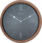 SELSEY Zegar ścienny Cork 30 cm czarno-brązowy