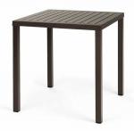 SELSEY Stół ogrodowy kwadratowy Cube Nardi 70 cm z certyfikowanego tworzywa ciemnobrązowy