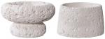 SELSEY Zestaw dwóch świeczników Capity cement szary