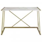 SELSEY Biurko glamour Enami 120x60 cm na złotym stelażu