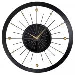 SELSEY Zegar ścienny Orbit 90 cm czarno-złoty