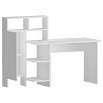 SELSEY Biurko Sotrel 136x60 cm z regałem białe