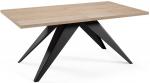 SELSEY Stół rozkładany Scalize 140/200 cm Dąb Davos z czarną stalową ramą