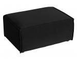 SELSEY Pufa Copertino 65x90 cm czarna welur hydrofobowy