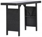 SELSEY Stolik ogrodowy Padova 120x40 cm technorattan czarny