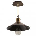 SELSEY Lampa wisząca Staice kapelusz średnica 24 cm postarzane złoto